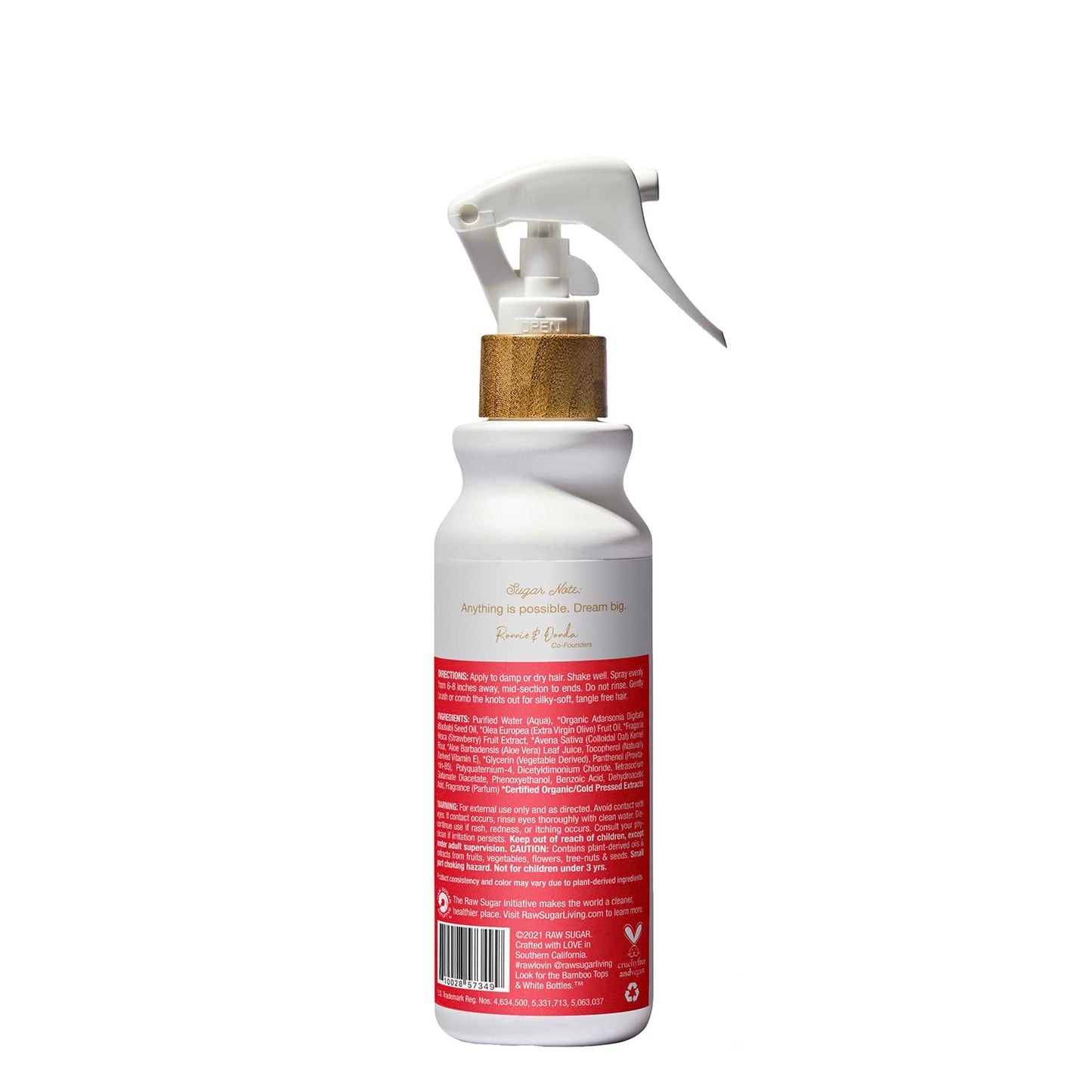 Raw Sugar, Kids Conditioning Detangler, Strawberry, Oat Milk, 6 Fl Oz Beauty & Personal Care RAW SUGAR