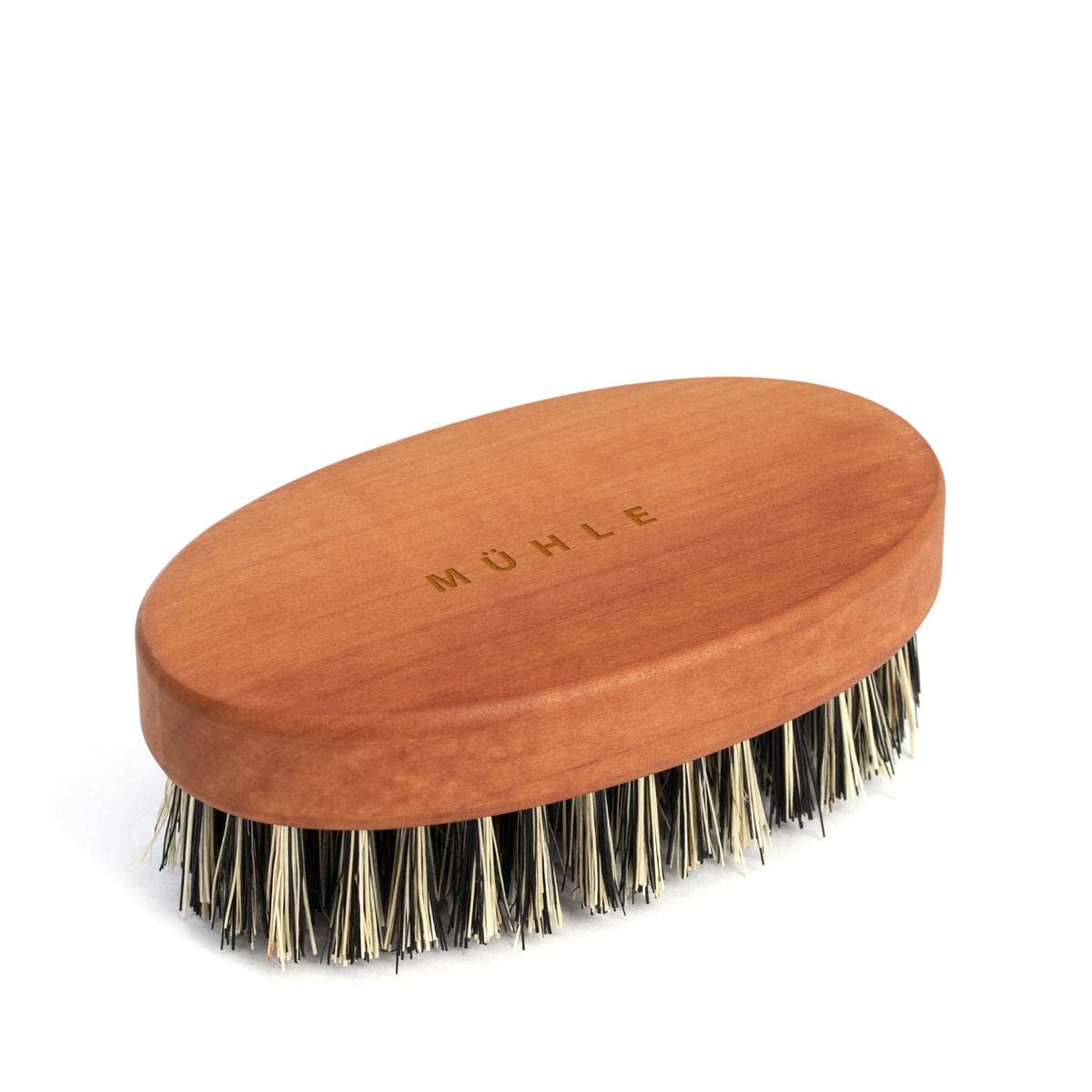 MÜHLE Beard Brush - Oval Shape to Comfortably Fit in Hand - Vegan Fibre Brush - Stimulate Beard Growth - Luxury Beard Accessory for Barbershop Beauty and Personal Care MÜHLE