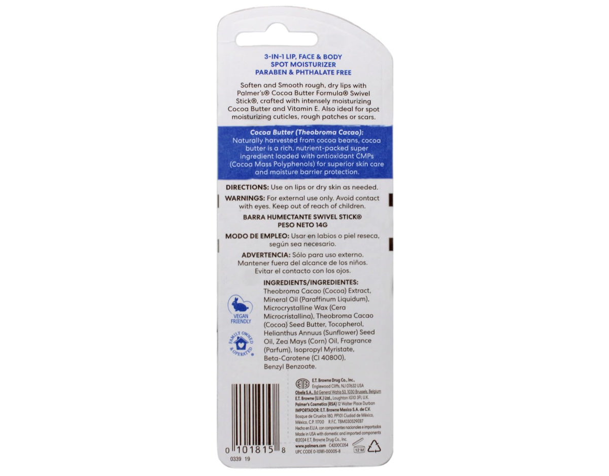 Palmer's Cocoa Butter Formula Swivel Stick 0.50 oz (Pack of 10) Beauty & Personal Care Palmer's