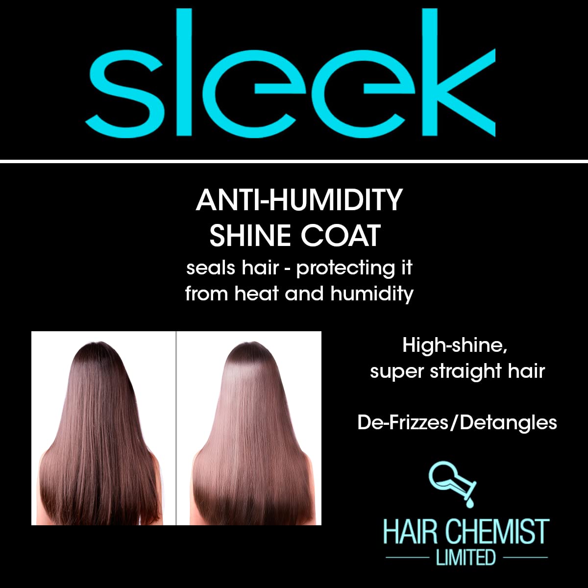 Hair Chemist SLEEK Anti Humidity Shine Coat 8 oz. (Pack of 2) Beauty & Personal Care Hair Chemist