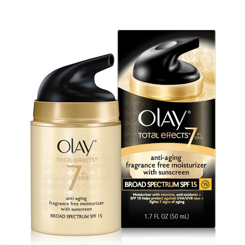 Total Effects 7-in-1 Anti-Aging Face Moisturizer with SPF 15, Fragrance-Free 1.7 oz ( Pack of 3) Beauty & Personal Care Olay