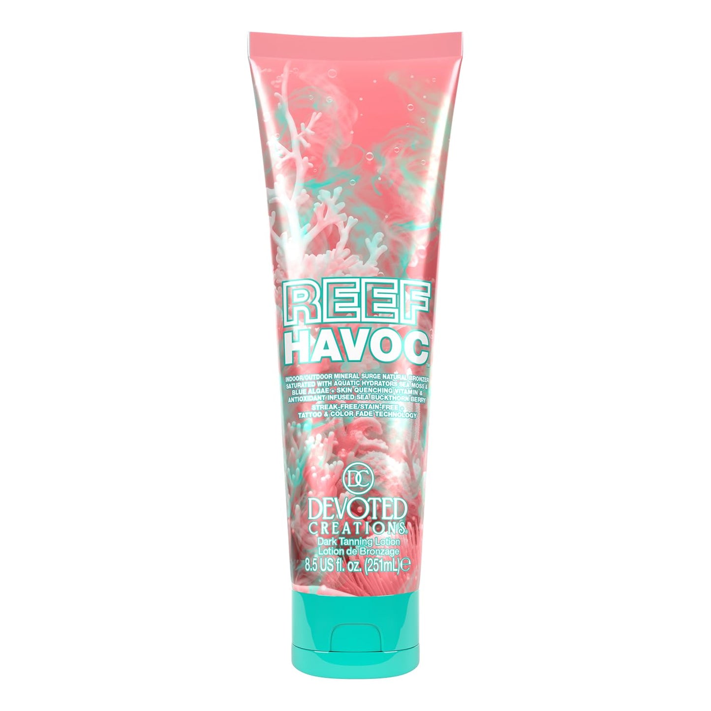 Devoted Creations Reef Havoc | Indoor/Outdoor Mineral Surge Natural Bronzer Dark Tanning Lotion Beauty & Personal Care Devoted Creations