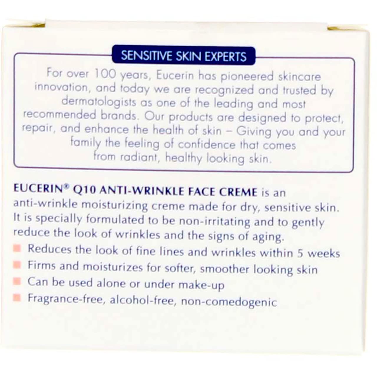 Eucerin Sensitive Skin Experts Q10 Anti-Wrinkle Face Creme 1.70 oz (Pack of 11) Beauty & Personal Care Eucerin