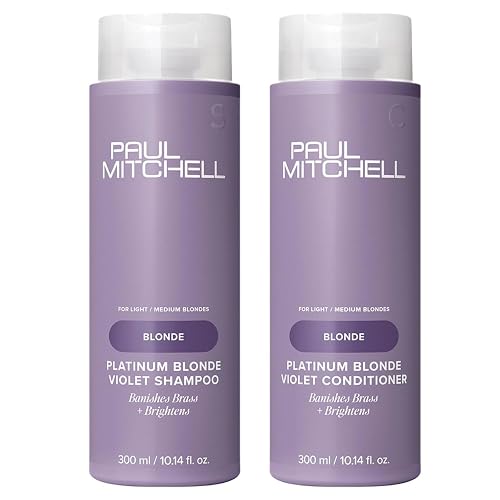 Paul Mitchell Platinum Blonde Gift Set, Purple Shampoo + Conditioner, For Brassy Hair Beauty & Personal Care Paul Mitchell
