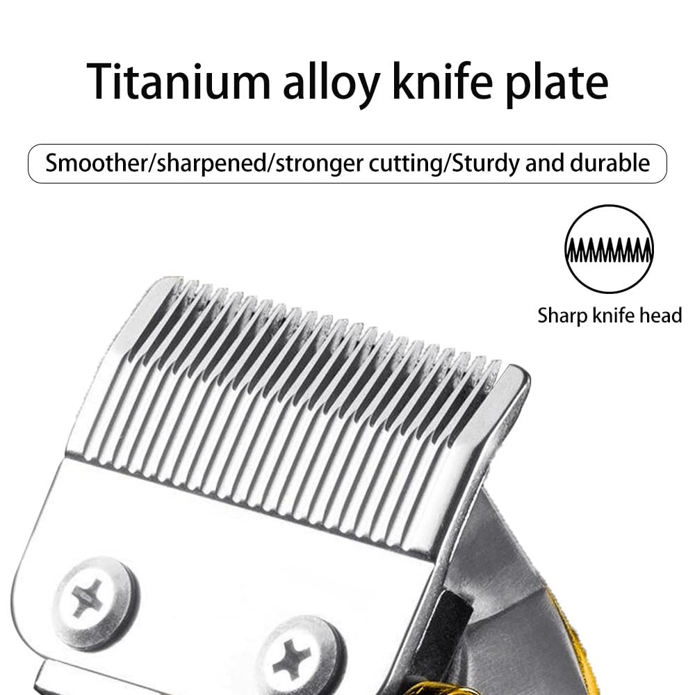 GLESVOWIO Pro Hair Clipper Professional Electric Rechargeable Men's Shaver Barber Trimmer Machine(Gold) Beauty and Personal Care GLESVOWIO