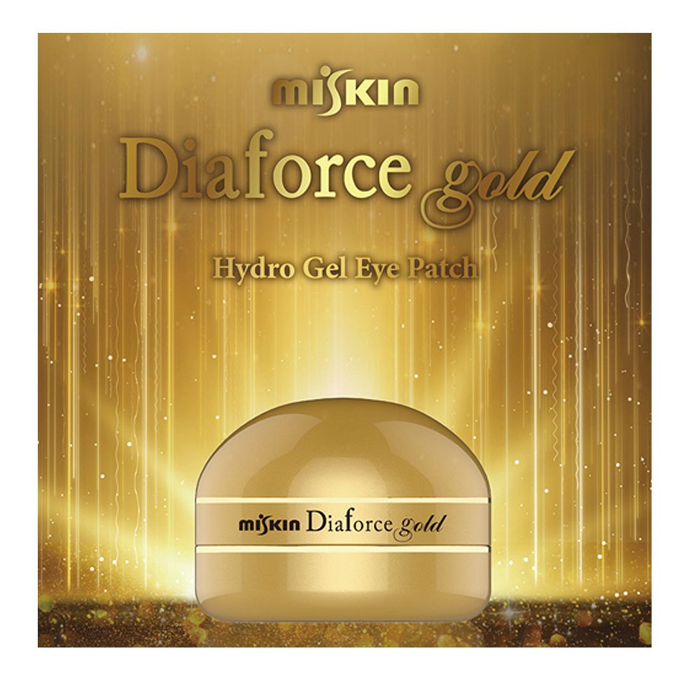 [made in korea] MISKIN Diaforce 60 sheets Gold & Diamond Hydro-Gel Eye Patch eye mask by miskin Beauty & Personal Care Miskin