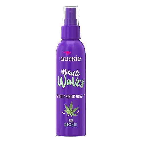 Aussie Miracle Waves Frizz-Fighting Spray with Hemp Seed Oil, Sulfate Free, 5.7 fl. oz. (1 Pack, Packaging May Vary) Beauty & Personal Care Aussie