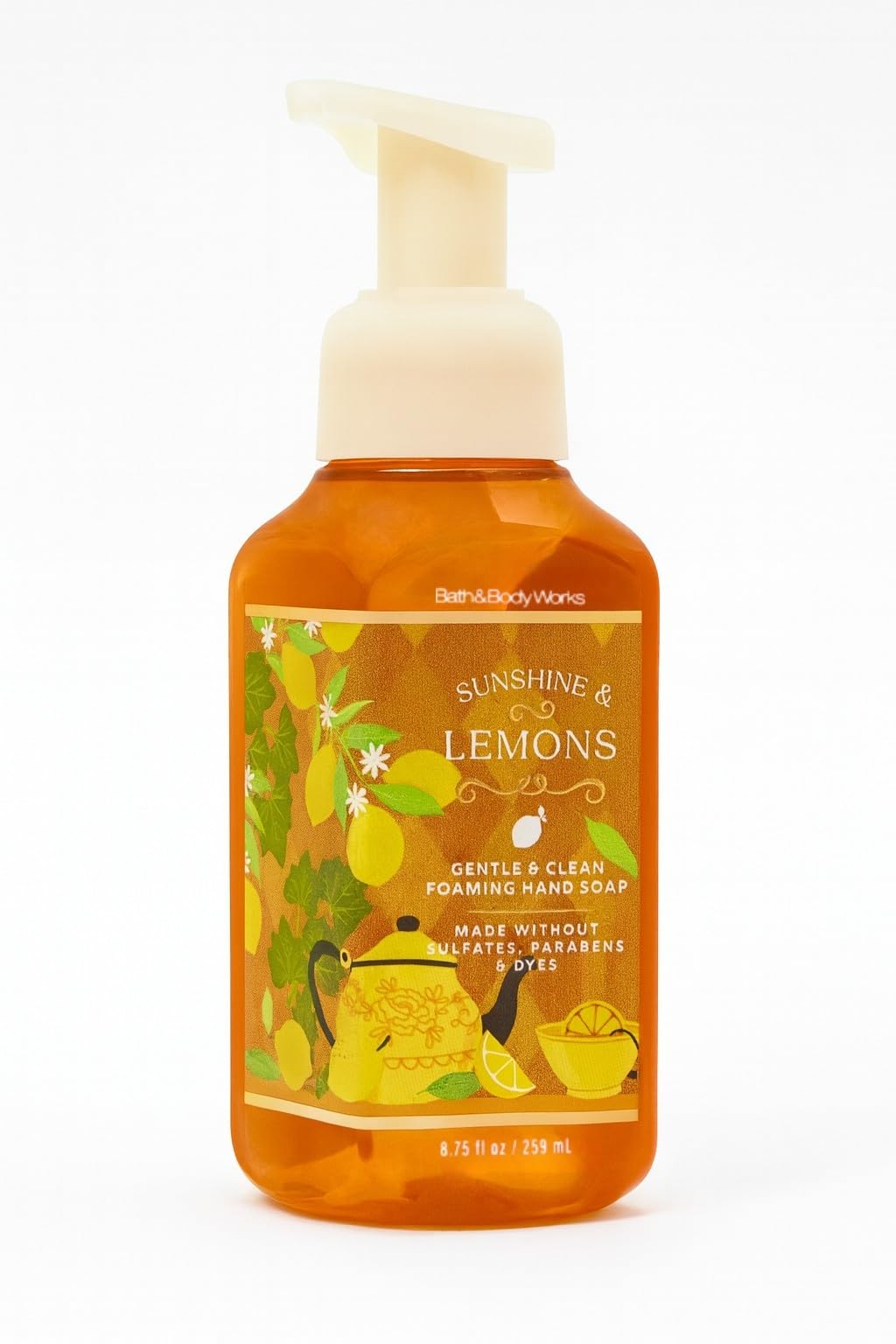 Bath and Body Works Sunshine & Lemons Gentle & Clean Foaming Hand Soap 8.75 fl oz, Yuzu, Grapefruit & Sun Rays Beauty & Personal Care Bath & Body Works