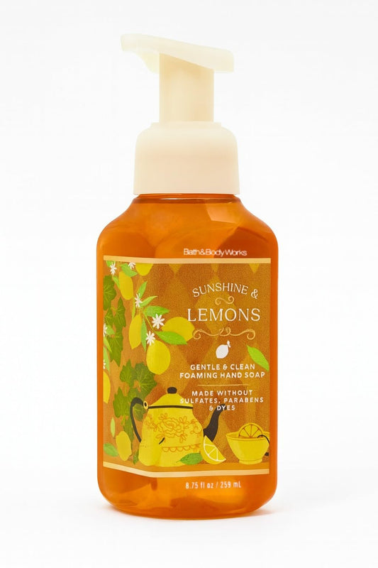 Bath and Body Works Sunshine & Lemons Gentle & Clean Foaming Hand Soap 8.75 fl oz, Yuzu, Grapefruit & Sun Rays Beauty & Personal Care Bath & Body Works