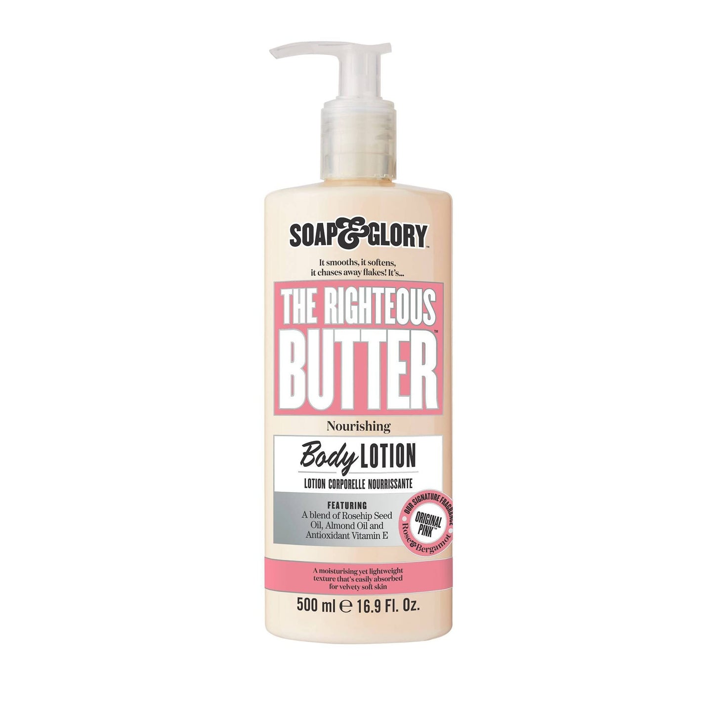 Soap & Glory Original Pink Moisturizing Body Lotion Pump - Lightweight Body Moisturizer for Dry Skin - With Shea Butter, Vitamin E & Aloe Vera Beauty & Personal Care Soap & Glory