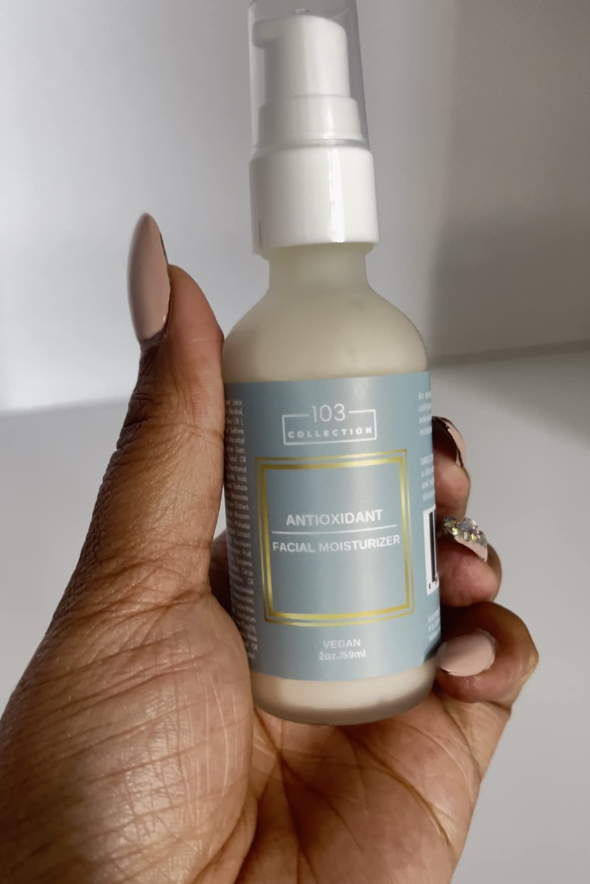 103 Collection Vegan Antioxidant Facial Moisturizer, Organic Aloe, Fragrance Free, Sensitive Skin, Anti-aging, Soothing, Even Skin Tone 2 oz. Beauty & Personal Care 103 Collection