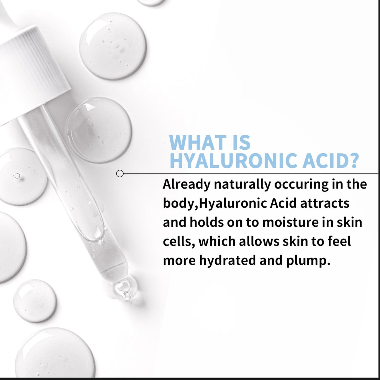 Hicream Hyaluronic Acid Serum for Face, Brightening Serum - Even Skin Tone&100% Pure Anti Aging, Intense Hydrating Moisturizer, Non-Greasy Beauty & Personal Care Hicream