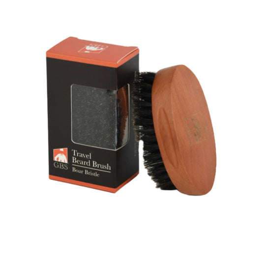 GENTS Boar Bristle Beard Brush for Men - Natural Wood Handle Grooming Kit - Travel Size Beard Care & Styling Tool for All Beard Types - 100% Natural Beauty and Personal Care G.B.S