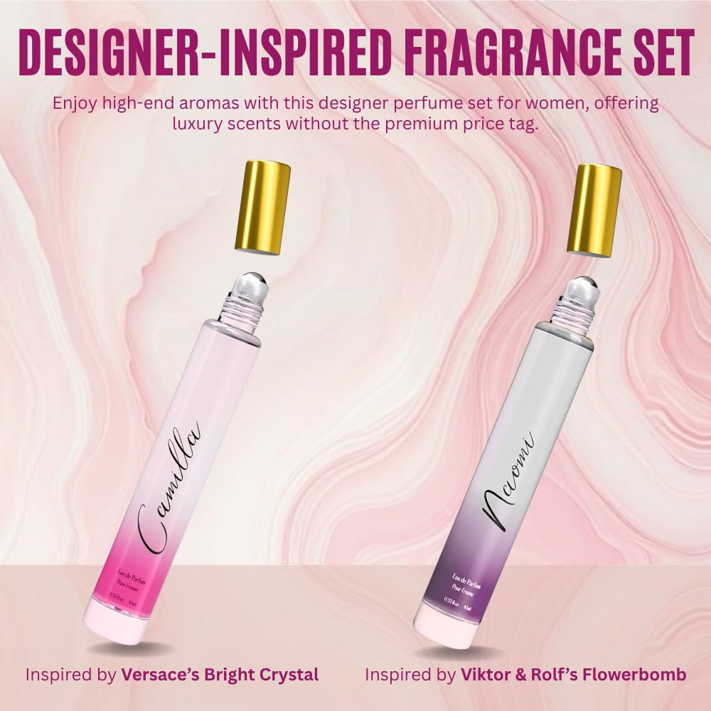 Rollerball Perfume Set for Women - INSPIRED by A WORLD RENOWNED WOMEN'S PERFUME - Jasmine, Musk, Yuzu, Vanilla - Sweet, Elegant, Floral, Long-Lasting Beauty & Personal Care Regal Fragrances