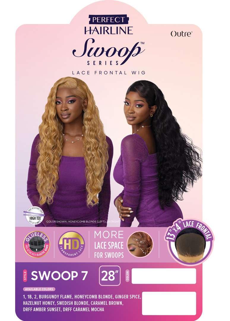 Outre Lace Front Wig - Perfect Hair Line 13X4 - Swoop Series - Swoop 7 (HONEYCOMB BLONDE)