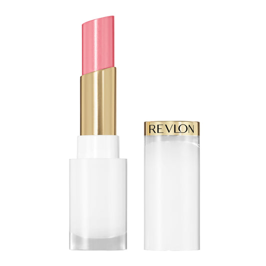 REVLON Super Lustrous Glass Shine Balm, Hydrating Tinted Lip Balm with Hyaluronic Acid, Aloe & Rose Quartz, 002 Pink Flip, 0.11 oz Beauty & Personal Care REVLON