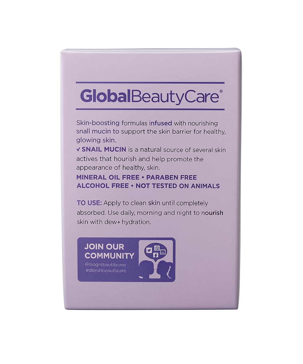 Global Beauty Care Snail Mucin Moisturizer Hydrating Brightening Replenishing 1.7 fl oz / 50mL Beauty & Personal Care Global Beauty Care
