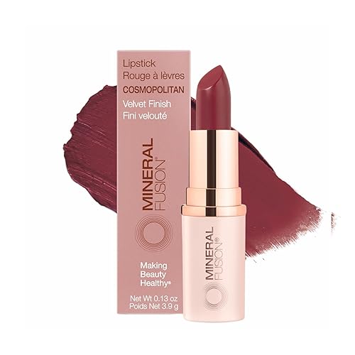 Mineral Fusion Long-Lasting Lipstick, Vivid & Smudge-Free Lip Color with Avocado Oil, Cocoa Seed Butter, Free of FD&C Dyes, Paraben and Gluten, Beauty & Personal Care Mineral Fusion