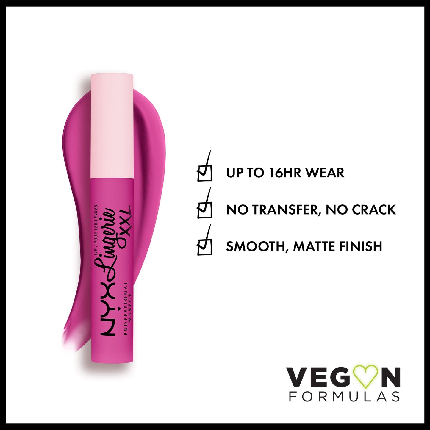 NYX PROFESSIONAL MAKEUP Lip Lingerie XXL Matte Liquid Lipstick - Knockout (Bubblegum Pink) Beauty & Personal Care NYX PROFESSIONAL MAKEUP