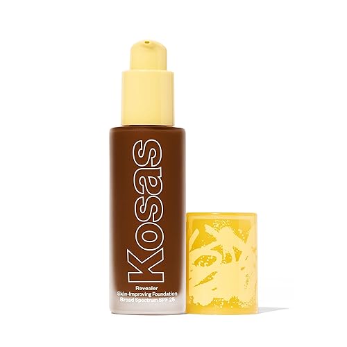 Kosas Revealer Skin-Improving Foundation with SPF 25 Protection - Hydrate, Brighten, Soothe, Plump, Protect Skin - Smoothing Texture, Natural Finish Beauty & Personal Care Kosas