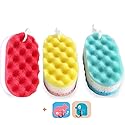 Winture Pack of 3 Exfoliating Foam Sea Sponge Natural Feel Soft Bath Sponge Body Shower Sponges for Women Men (Extra Large Size) Beauty & Personal Care Winture