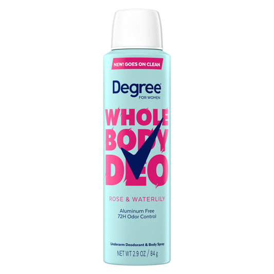 Degree Women Deodorant Spray Rose and Waterlily Scent Aluminum Free 72H Odor Protection 2.9 FO Beauty and Personal Care Degree