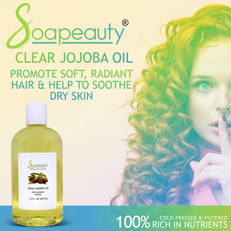 Soapeauty Clear Jojoba Oil | 100% Pure & Natural | Refined, Cold Pressed, Hexane Free | Moisturizing Oil for Skin, Face, Hair & Nails | 64 fl oz Beauty & Personal Care Soapeauty