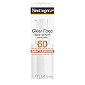 Neutrogena Clear Face Serum Sunscreen with Green Tea, Broad Spectrum SPF 60, Non-Comedogenic Face Sunscreen for Lightweight UVA/UVB Protection Beauty & Personal Care Neutrogena