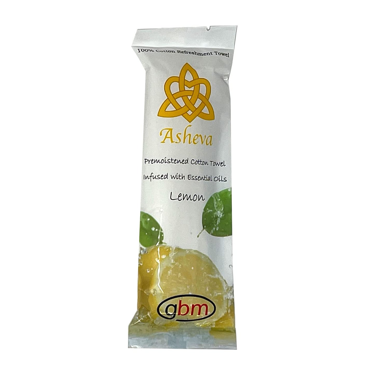 Asheva 8" x 9" Individually Wrapped Oshibori Disposable Towels - Luxurious Moist Cotton Hot/Cold Refreshment Towel - Lavender, Lemon, or Tea Tree Beauty & Personal Care GBM