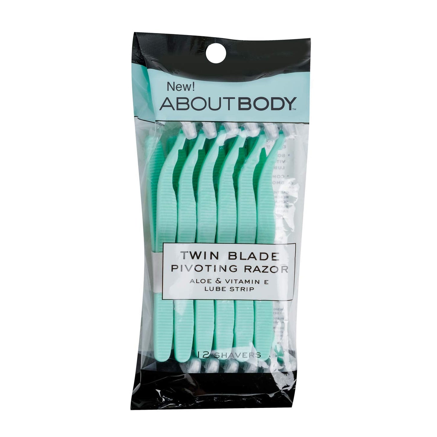 Kai About Face Body Twin Blade Pivoting Disposable Razors; 12 Shavers for Women; Curve-Hugging Pivoting Head with Aloe & Vitamin E Strip, Shaving Beauty and Personal Care About Face