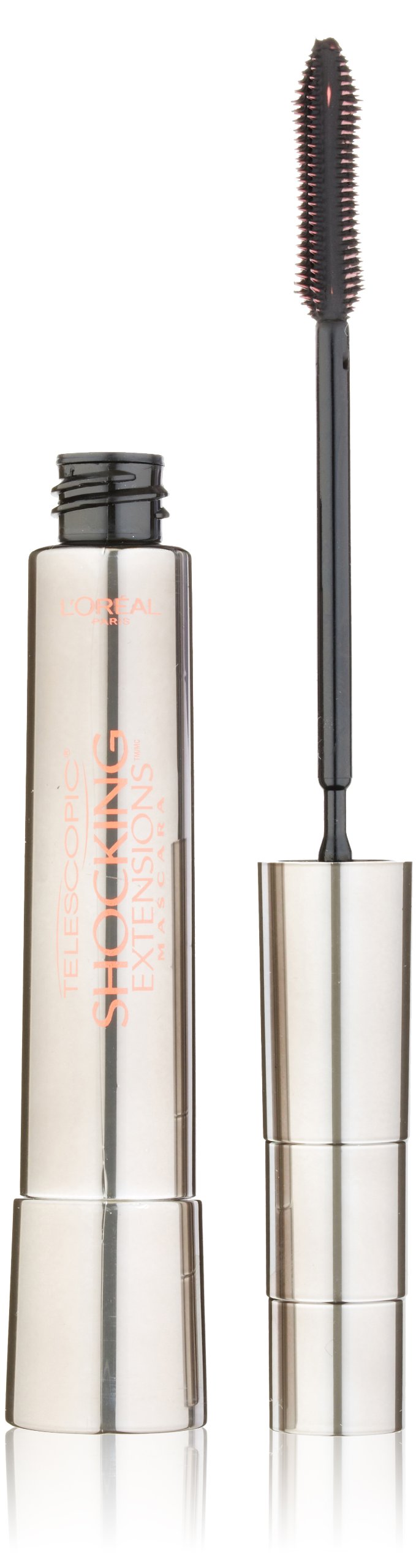 L’Oréal Paris Telescopic Shocking Extensions Washable Mascara, Black Brown, 0.29 Fluid Ounce