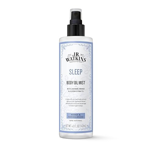 J.R. Watkins Sleep Body Oil Mist, Hydrates Skin and Encourages Restful Sleep, Natural Monoi & Sandalwood, 4.8 oz Beauty & Personal Care J.R. Watkins