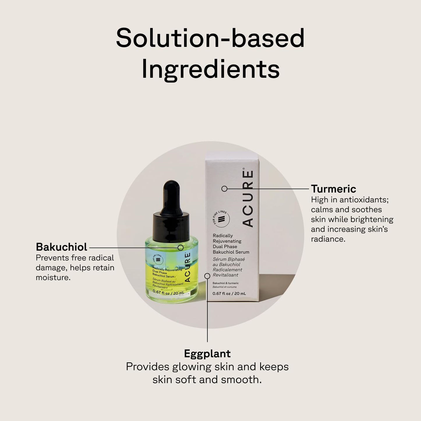 Acure Radically Rejuvenating Dual Phase Bakuchiol Serum - Bakuchiol Oil Serum for Face, Anti Aging Retinol Alternative for Wrinkles & Fine Lines, Cold Beauty & Personal Care Acure
