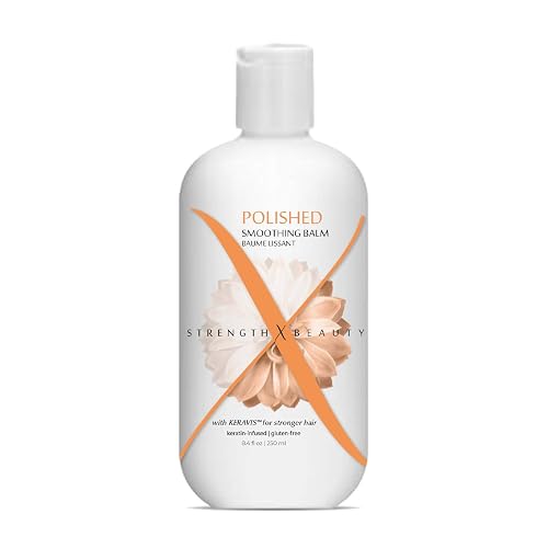 Strength x Beauty - Polished Smoothing Balm - Frizz Eliminating Shine Balm for Smooth, Silky Hair - Keratin-Infused Gluten-Free Formula w/Keravis PE Beauty & Personal Care Strength x Beauty