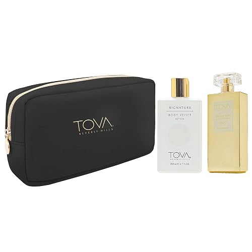 Tova Signature Gold 3.4 EDP+Body Velvet 6.7+Bag - Trio Beauty & Personal Care Tova