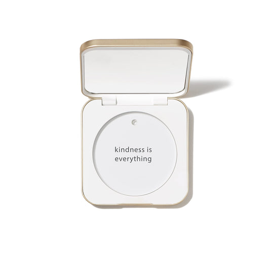 jane iredale Refillable Compact | Aluminum Shell & Magnetic Closure | Interior Mirror for On-The-Go Use | Compatible with all Powder Refills | White Beauty & Personal Care jane iredale