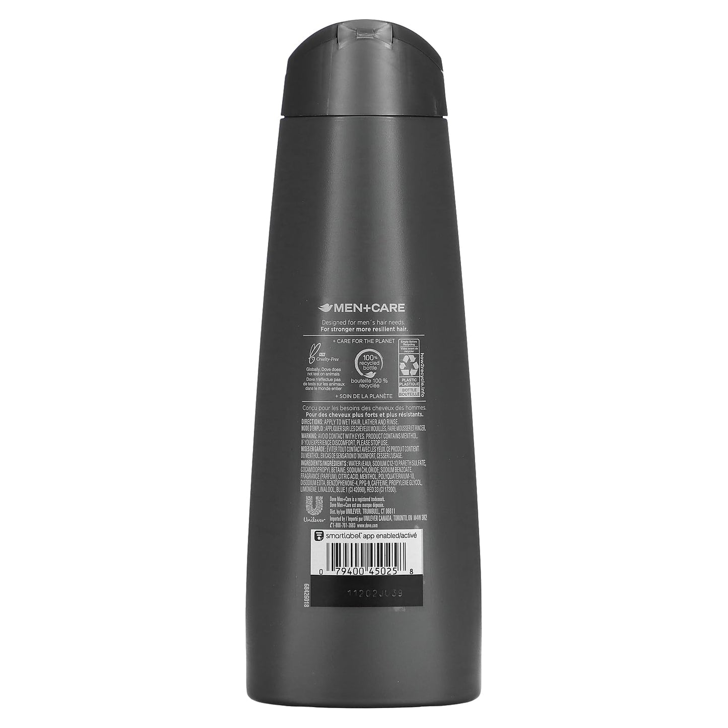 Dove Men + Care Fortifying Shampoo - Cooling Relief - With Icy Menthol - Net Wt. 12 FL OZ (355 mL) Per Bottle - One (1) Bottle Beauty & Personal Care Dove
