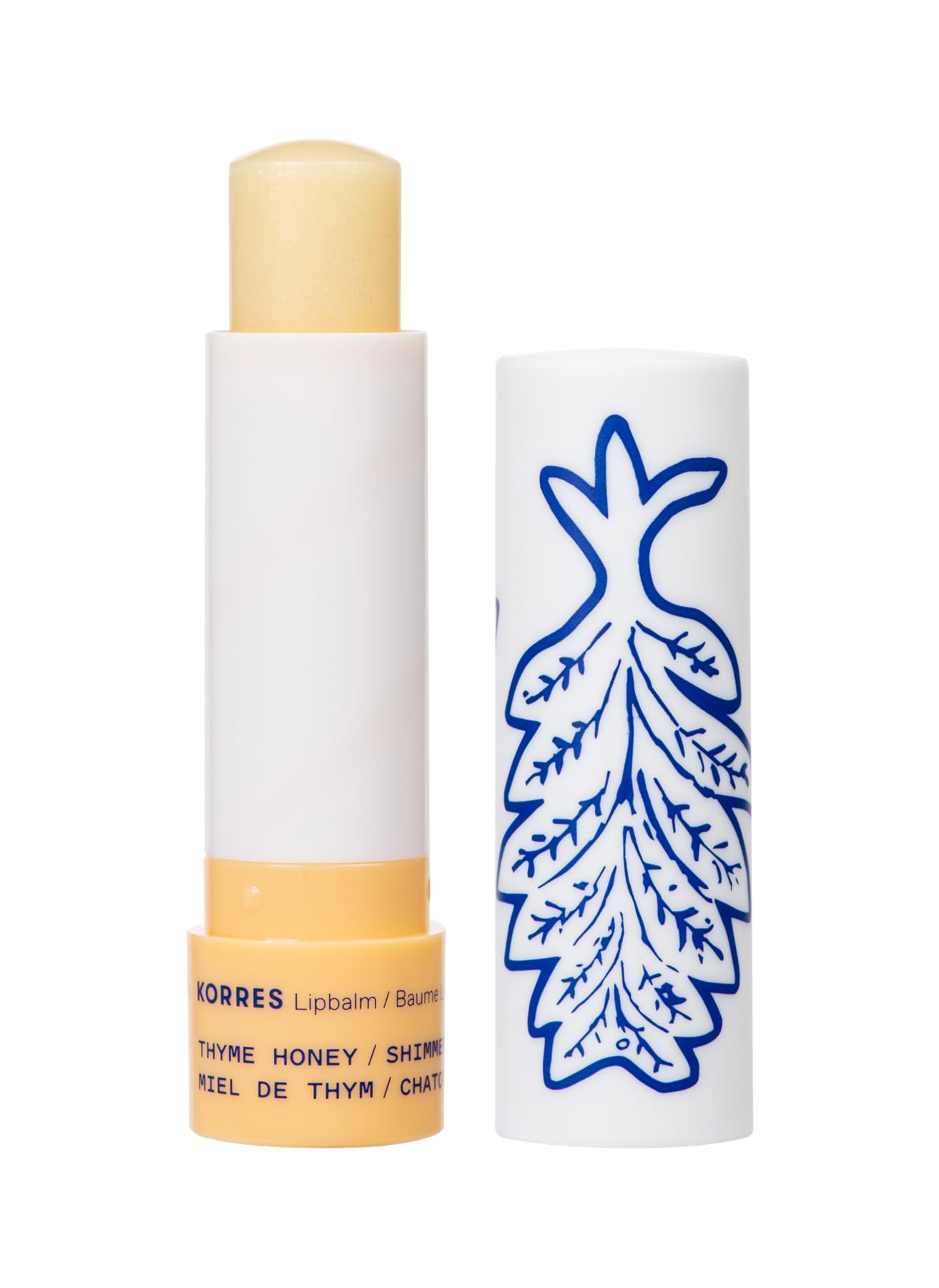 KORRES Lip Butter Stick Thyme Honey Shimmer, Hydrating Lip Balm with Greek Hypericum Balsam Oil, Moisturizing & Subtle Tint for Soft Lips, Lip Care Beauty and Personal Care KORRES