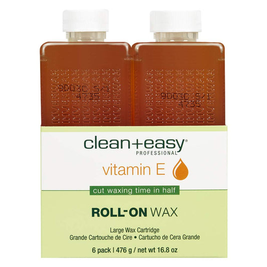 Clean + Easy Vit E Roll-On Wax 6-pack Large Vitamin E, Net Wt. 16.8 oz Beauty and Personal Care Clean + Easy