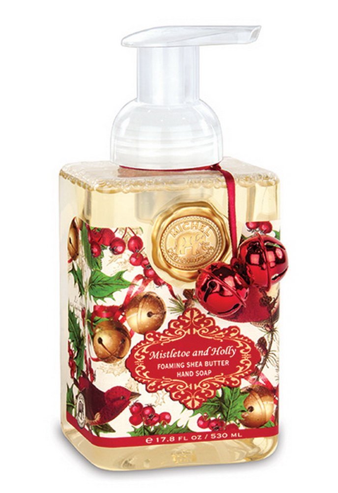 Mistletoe and Holly Foaming Hand Soap 17.8 oz Michel Design Works Gift Beauty & Personal Care Michel Design Works