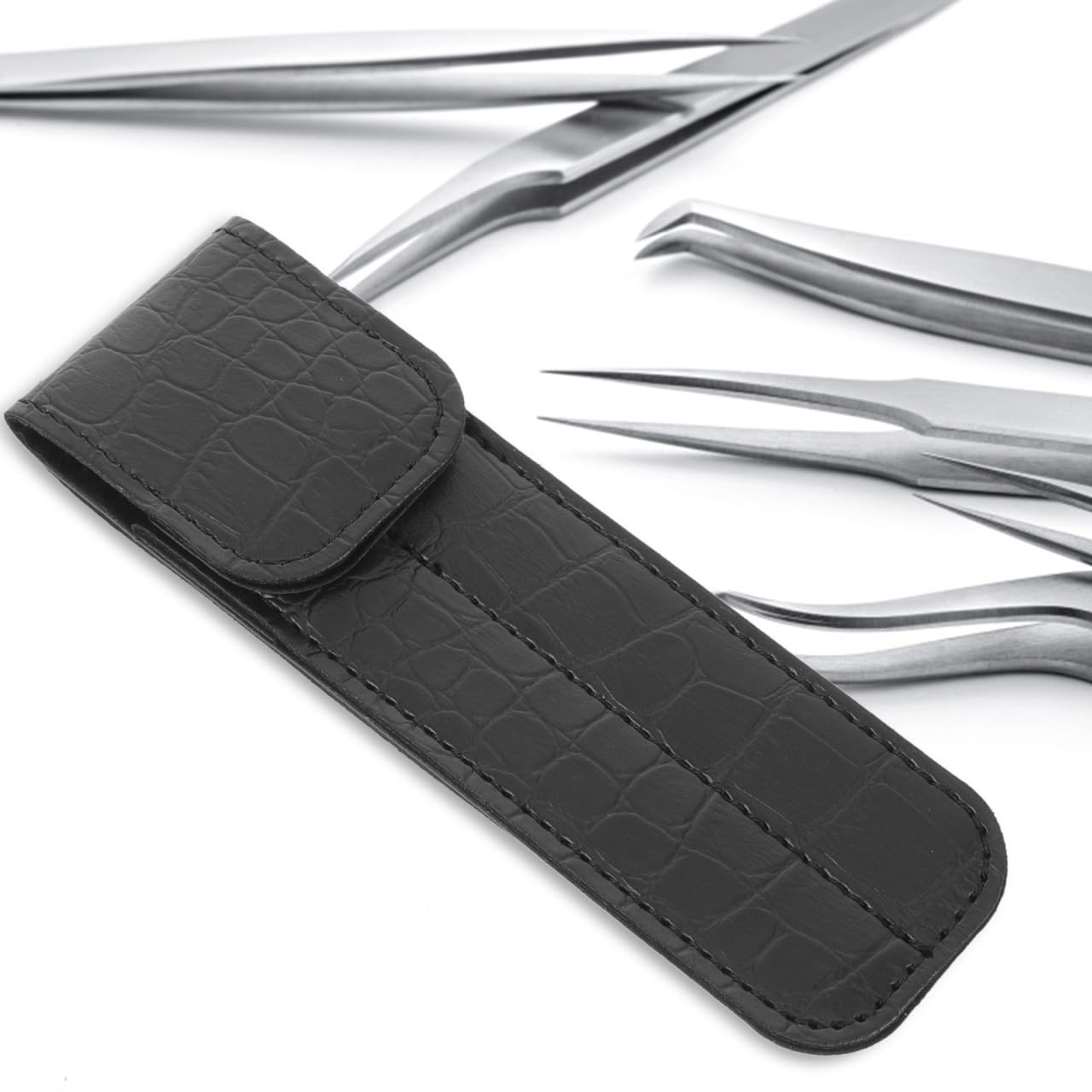 Housoutil Tweezer Storage Case, Eyelash Tweezer Holder, Eyelash Tweezers Case for Extensions, Black Beauty and Personal Care Housoutil