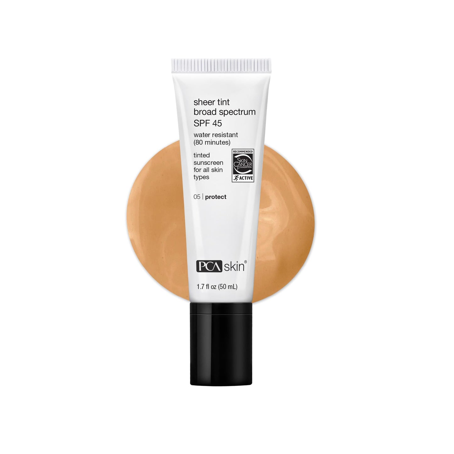 PCA SKIN Sheer Tinted Sunscreen, SPF 45 Broad Spectrum, Water Resistant, Made With Physical Sunscreen Ingredients, 1.7 fl oz Tube Beauty & Personal Care PCA SKIN