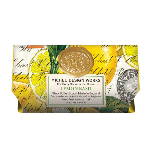 Michel Design Works Large Bath Soap Bar, Lemon Basil Beauty & Personal Care Michel Design Works