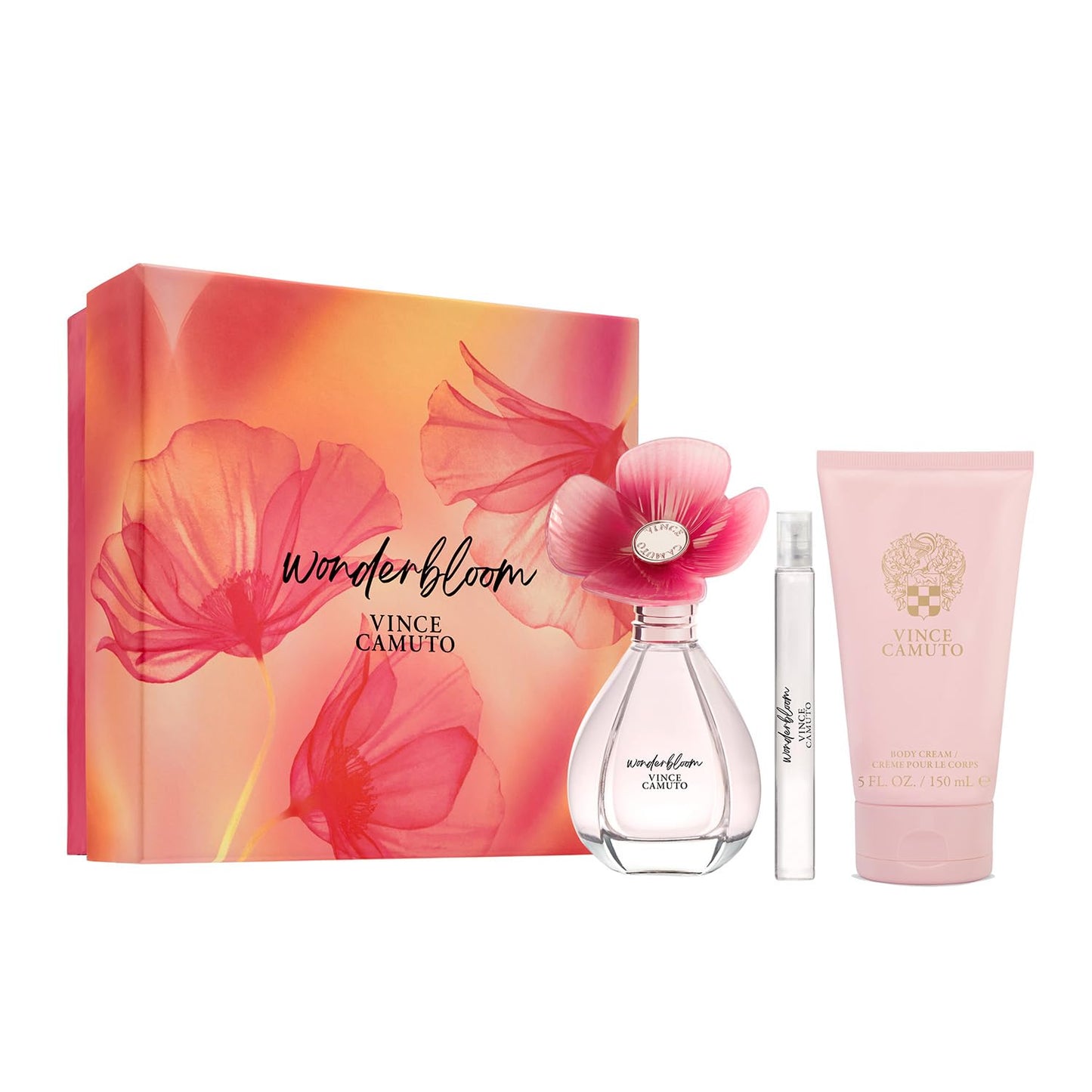 Vince Camuto Wonderbloom Women's Fragrance Gift Set, Includes 3.4 Fl Oz Eau de Parfum + 5 Oz Body Cream + 0.34 Fl Oz Pencil Spray Beauty & Personal Care Vince Camuto