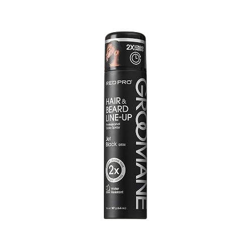 RED Pro GROOMANE Temporary Color Spray for Hair & Beard Line-Up, Barber Grade, Quick-Drying, 2X Longer-Lasting (Up to 20 Washes), Precision Nozzle, No Beauty & Personal Care RED Pro