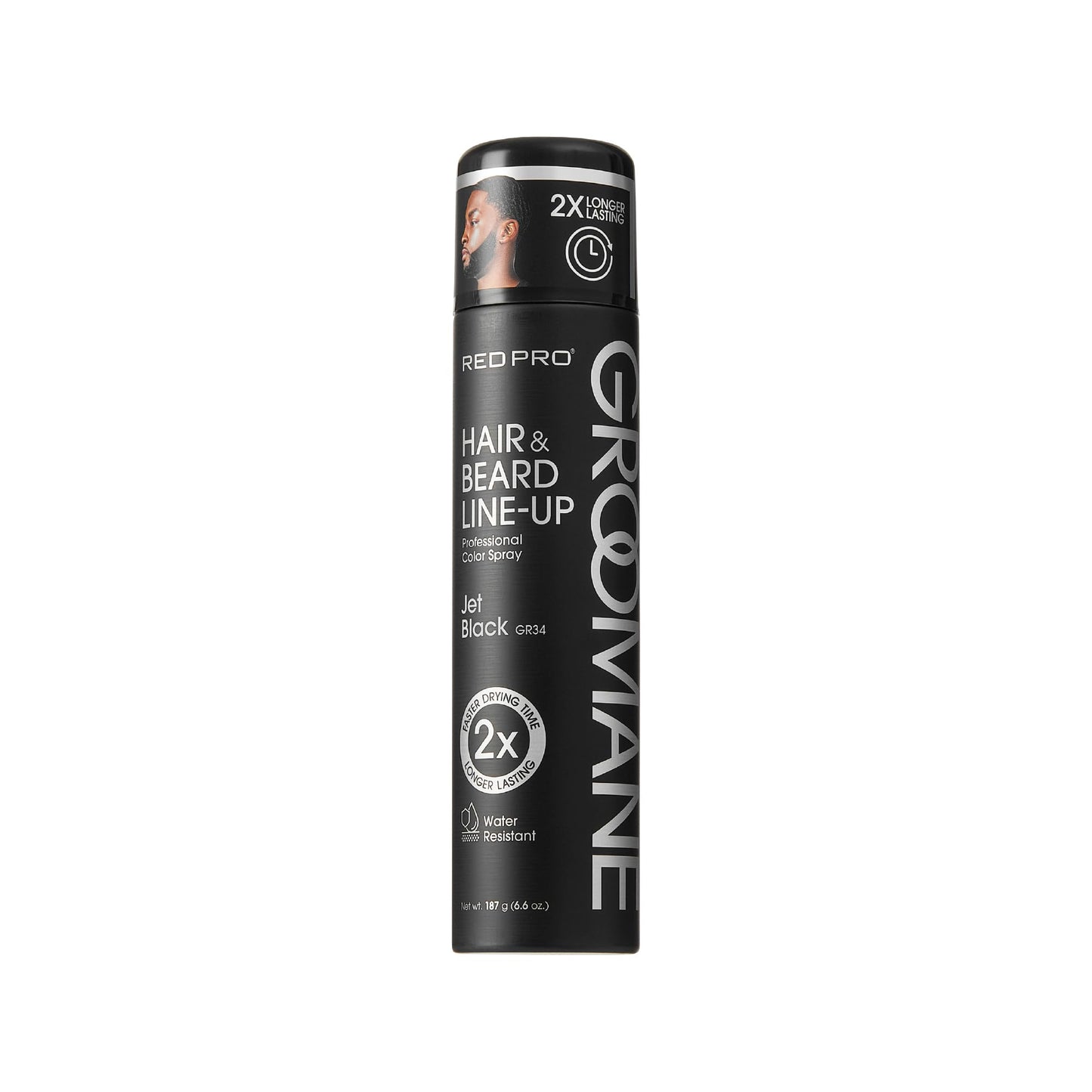 RED Pro GROOMANE Temporary Color Spray for Hair & Beard Line-Up, Barber Grade, Quick-Drying, 2X Longer-Lasting (Up to 20 Washes), Precision Nozzle, No Beauty & Personal Care RED Pro