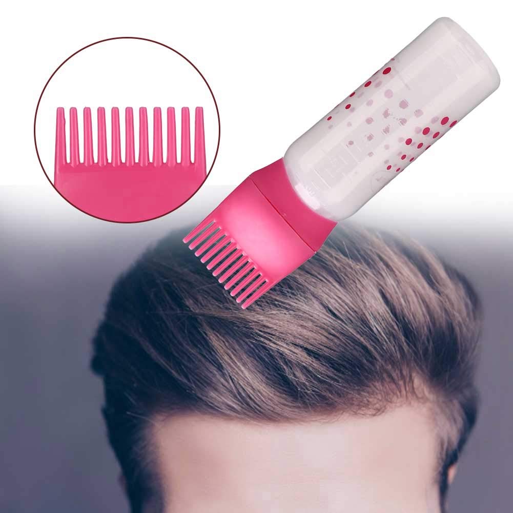 Antilog Root Comb Applicator Bottle with Graduated Scale and Brush for Salon Hair Coloring, Hair Dying (rose red, 170ml) Beauty & Personal Care Antilog