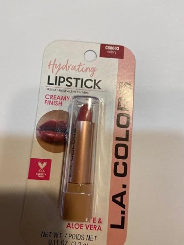 L.A. COLORS Hydrating Creamy Finish With Vitamin E & Aloe Vera Lipstick C68663 Victory Beauty & Personal Care L.A. COLORS