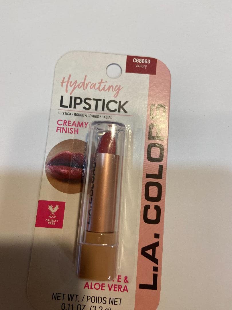 L.A. COLORS Hydrating Creamy Finish With Vitamin E & Aloe Vera Lipstick C68663 Victory Beauty & Personal Care L.A. COLORS