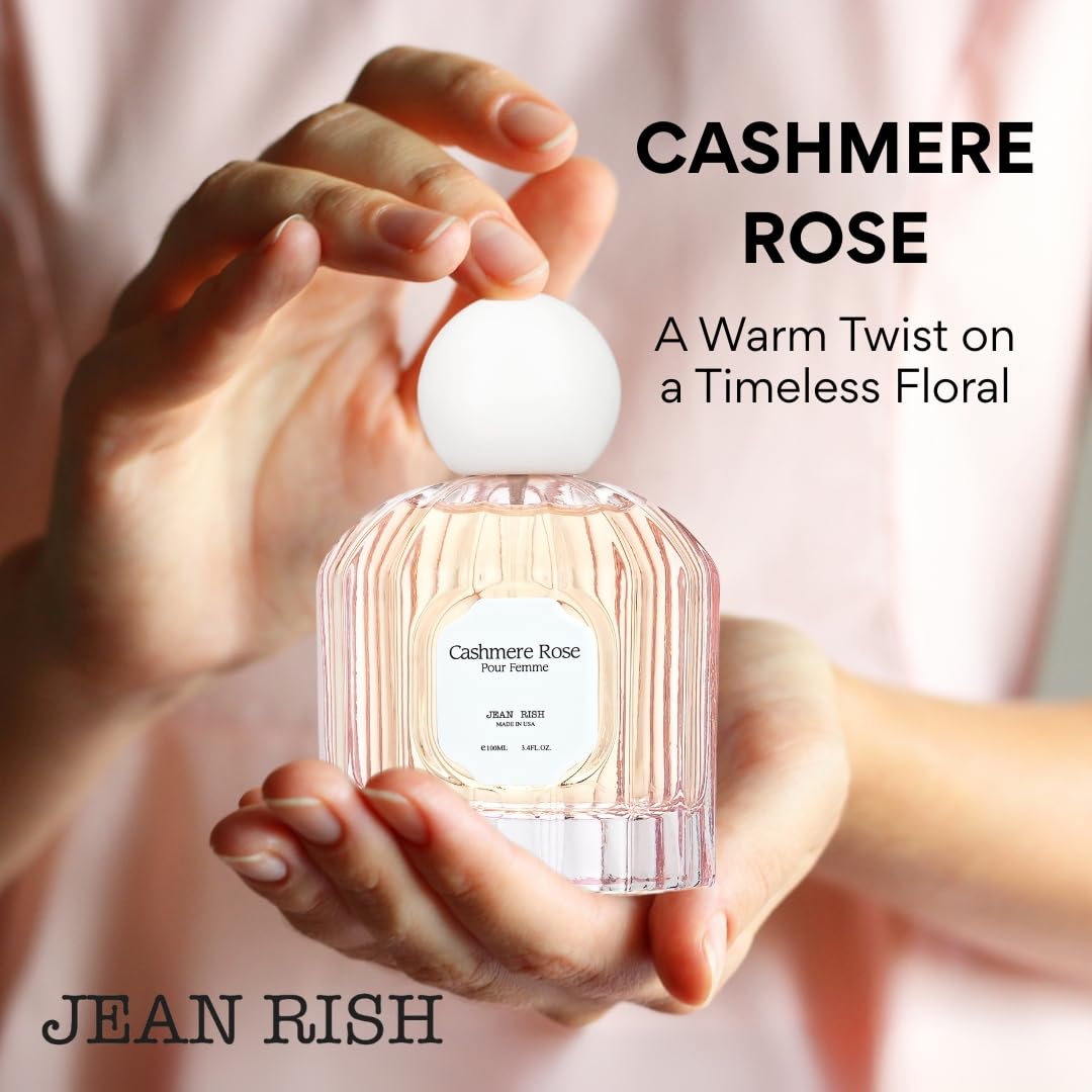 Jean Rish Cashmere Rose Perfume for Women Eau De Parfum, Long-Lasting Luxury Fragrance, Made In USA - Rose, Musk Scent - 100ml / 3.4 oz Beauty & Personal Care Jean Rish